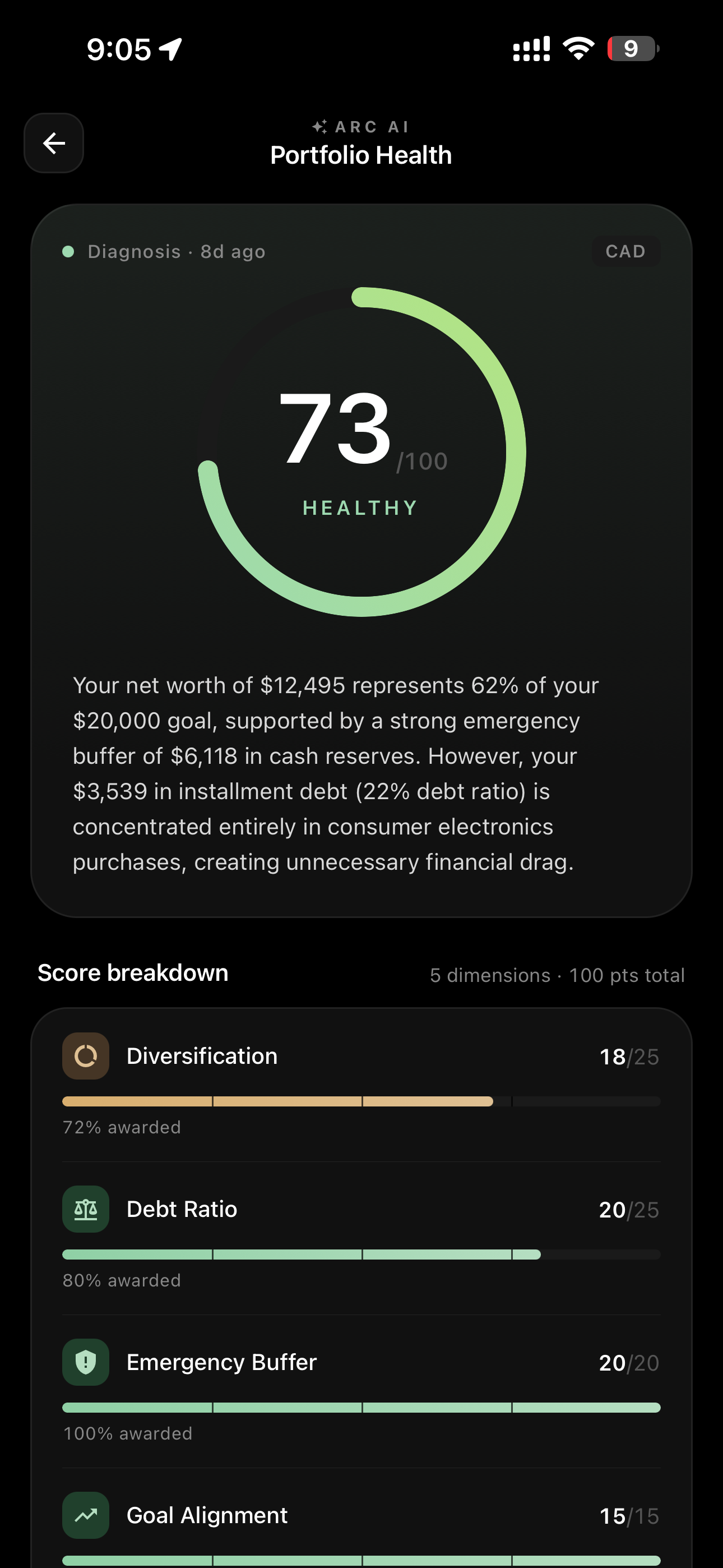 Portfolio Navigator — app screenshot